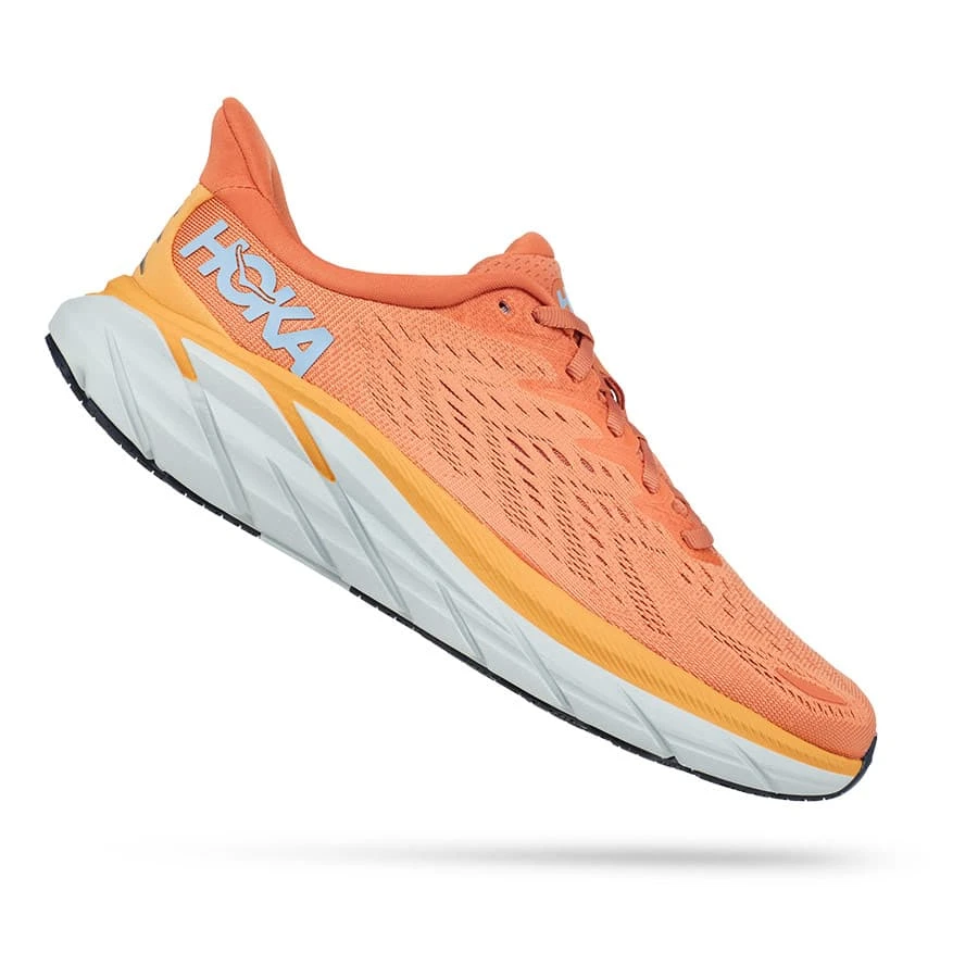HOKA Clifton 8 Damen Laufschuhe Orange/weiß 3 HOKA Clifton 8 Damen Laufschuhe Orange/weiß