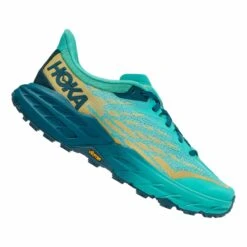 Hoka Speedgoat 5 Damen Trailrunningschuhe Hellblau/grün