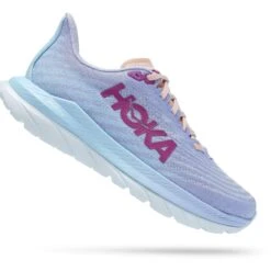 HOKA Mach 5 Damen Laufschuhe Hellblau/lila