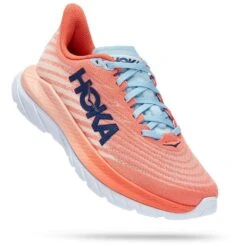 HOKA Mach 5 Damen Laufschuhe Hellorange/blau/weiß