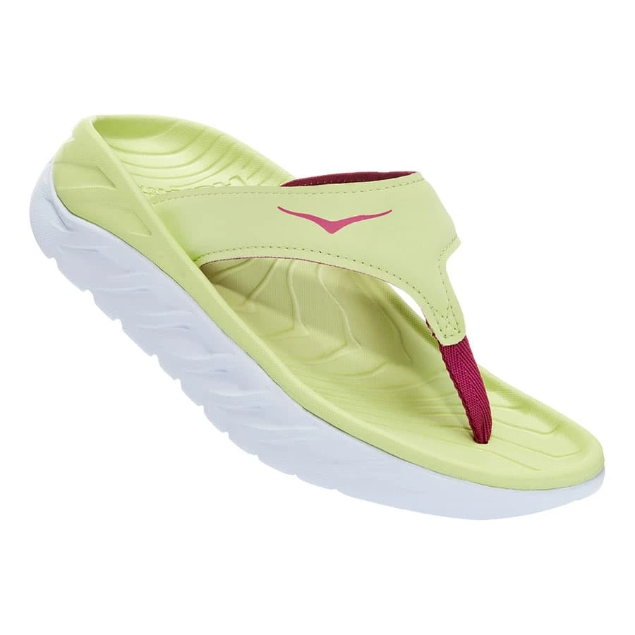 HOKA Ora Recovery Damen Flip-Flops Weiß/gelb 3 HOKA Ora Recovery Damen Flip-Flops Weiß/gelb