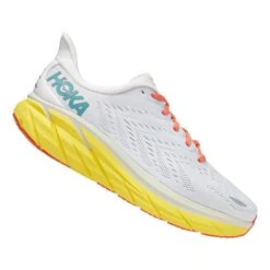 HOKA Clifton 8 Laufschuhe Weiß/gelb/orange