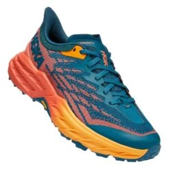 HOKA Speedgoat 5 Damen Trailrunningschuhe Dunkelblau/orange