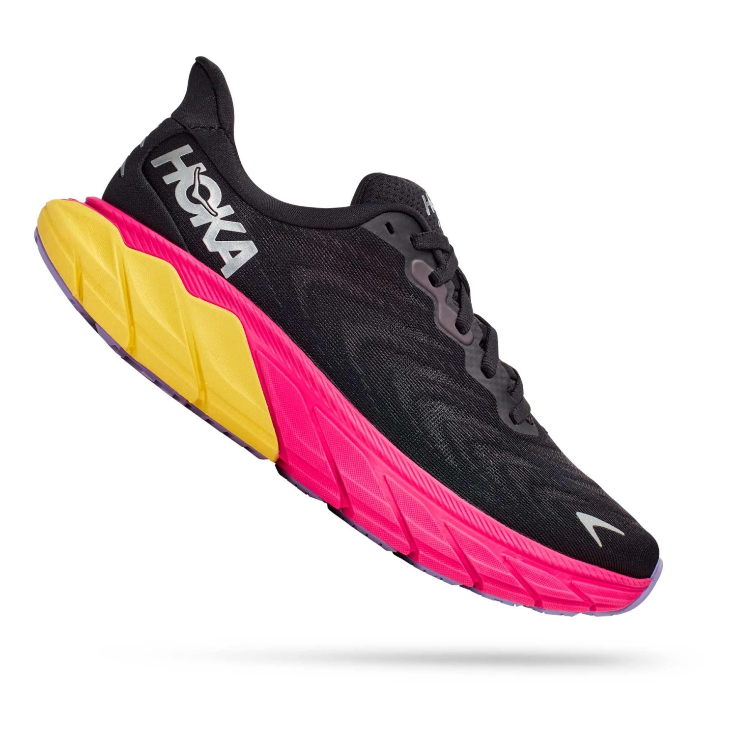 HOKA Arahi 6 Damen Laufschuhe Schwarz/fuchsia/gelb 3 HOKA Arahi 6 Damen Laufschuhe Schwarz/fuchsia/gelb
