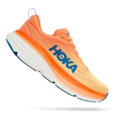 HOKA Bondi 8 Damen Laufschuhe Orange/marineblau/gelb