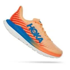 HOKA Mach 5 Laufschuhe Cremeweiß/orange/marineblau