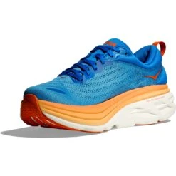 Hoka Bondi 8 Wide Laufschuhe Herren - Coastal Sky / Vibrant Orange -Hoka hoka bondi 8 running shoes coastal sky vibrant orange 5 1364192 1