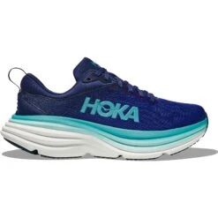 Hoka Bondi 8 Laufschuhe Damen - Bellwether Blue / Evening Sky -Hoka hoka bondi 8 womens running shoes bellwether blue evening sky 8 1502140