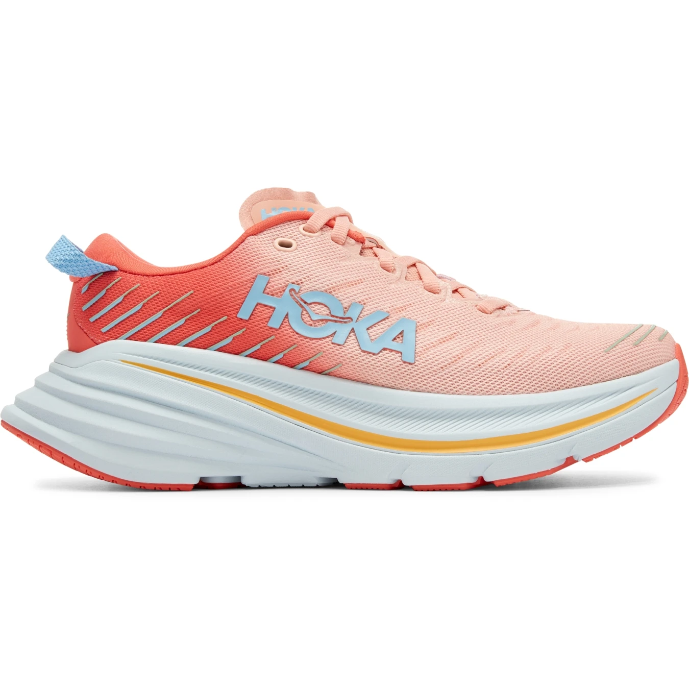 Hoka Bondi X Damen Laufschuhe - Camellia / Peach Parfait 7 Hoka Bondi X Damen Laufschuhe - Camellia / Peach Parfait – Bild 5