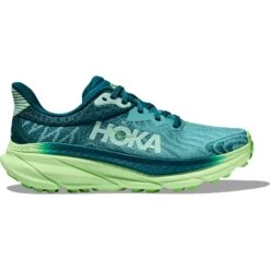 Hoka Challenger 7 Laufschuhe Damen - Ocean Mist / Lime Glow -Hoka hoka challenger 7 womens running shoes ocean mist lime glow 1 1502283