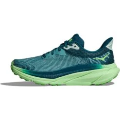 Hoka Challenger 7 Laufschuhe Damen - Ocean Mist / Lime Glow -Hoka hoka challenger 7 womens running shoes ocean mist lime glow 3 1502286