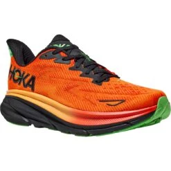 Hoka Clifton 9 Laufschuhe Herren - Flame / Vibrant Orange