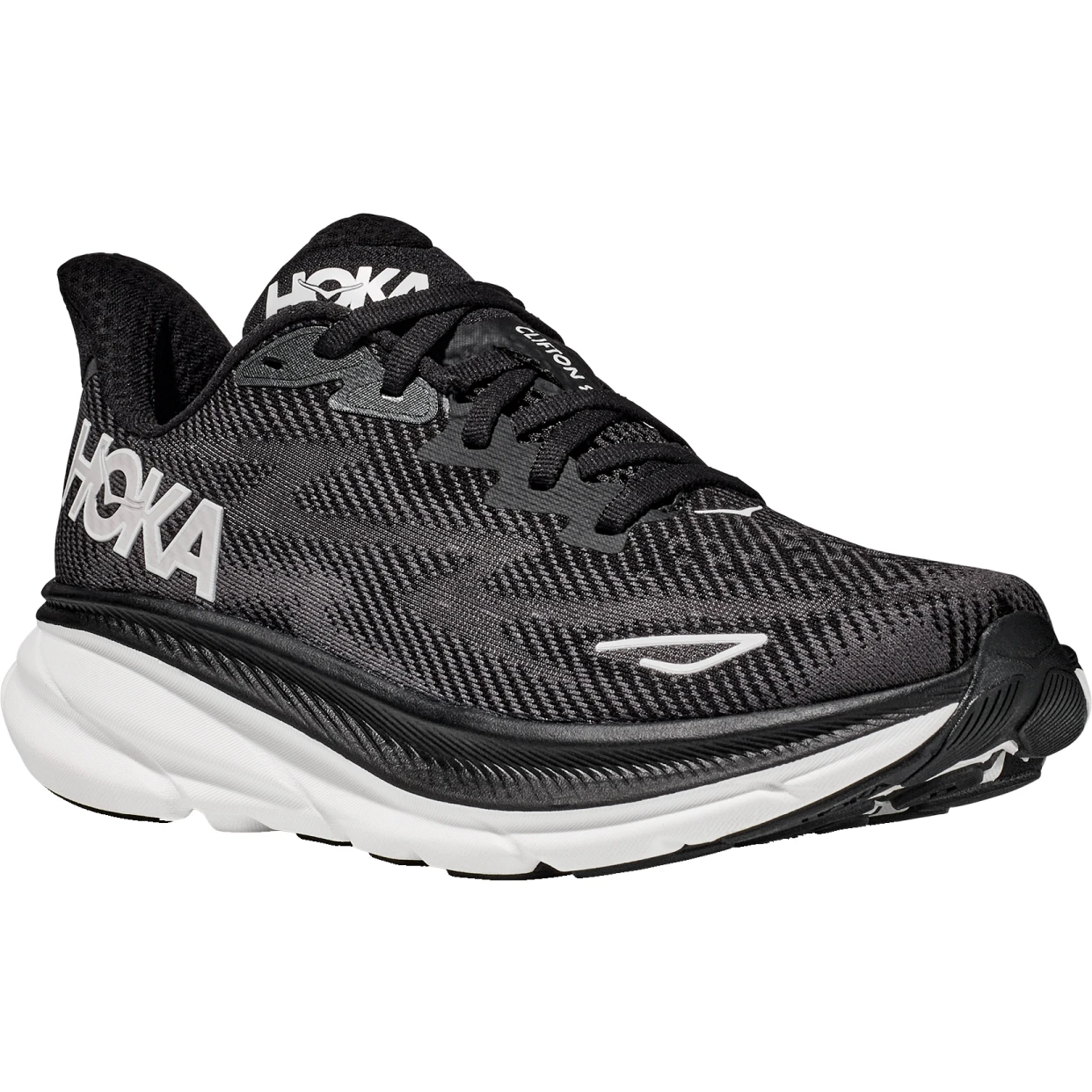 Hoka Clifton 9 Wide Laufschuhe Damen - Schwarz / Weiß 3 Hoka Clifton 9 Wide Laufschuhe Damen - Schwarz / Weiß