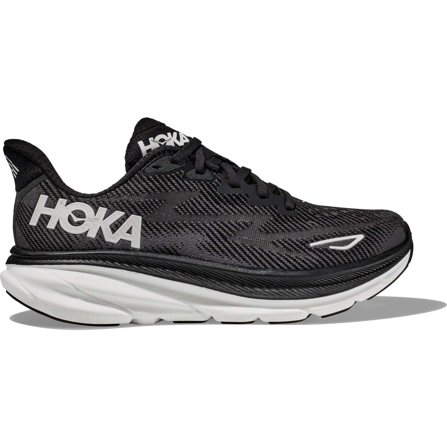 Hoka Clifton 9 Wide Laufschuhe Damen - Schwarz / Weiß 4 Hoka Clifton 9 Wide Laufschuhe Damen - Schwarz / Weiß – Bild 2