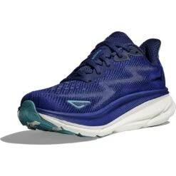 Hoka Clifton 9 Laufschuhe Damen - Bellwether Blue / Evening Sky -Hoka hoka clifton 9 womens running shoes bellwether blue evening sky 6 1502372