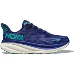 Hoka Clifton 9 Laufschuhe Damen - Bellwether Blue / Evening Sky -Hoka hoka clifton 9 womens running shoes bellwether blue evening sky 8 1502374