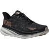 Hoka Clifton 9 Laufschuhe Damen - Schwarz / Rose Gold