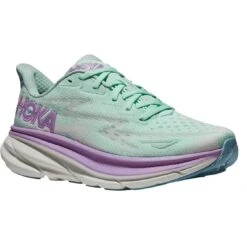 Hoka Clifton 9 Laufschuhe Damen - Sunlit Ocean / Lilac Mist