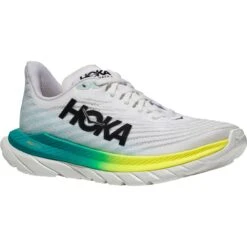 Hoka Mach 5 Damen Laufschuhe - Weiß / Blue Glass