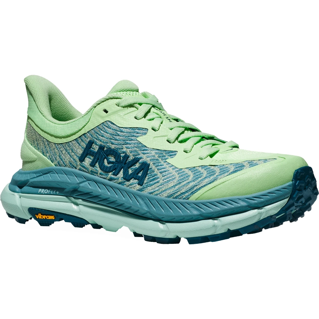 Hoka Mafate Speed 4 Laufschuhe Damen - Lime Glow / Ocean Mist 3 Hoka Mafate Speed 4 Laufschuhe Damen - Lime Glow / Ocean Mist