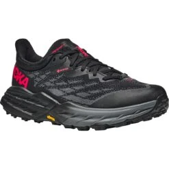 Hoka Speedgoat 5 GTX Damen Laufschuhe - Schwarz / Schwarz