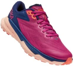 Hoka Zinal Damen Laufschuhe - Festival Fuchsia / Bellwether Blue