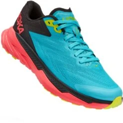 Hoka Zinal Damen Laufschuhe - Scuba Blue / Diva Pink